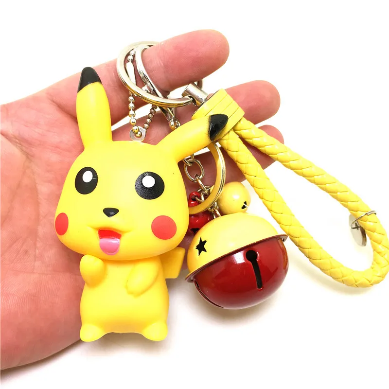 Pokemon Pocket Pikachu Raichu anime Cluster Keychain Key Rings 